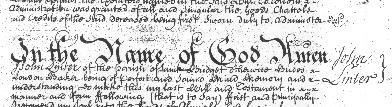 Excerpt from will of John Linter 1748